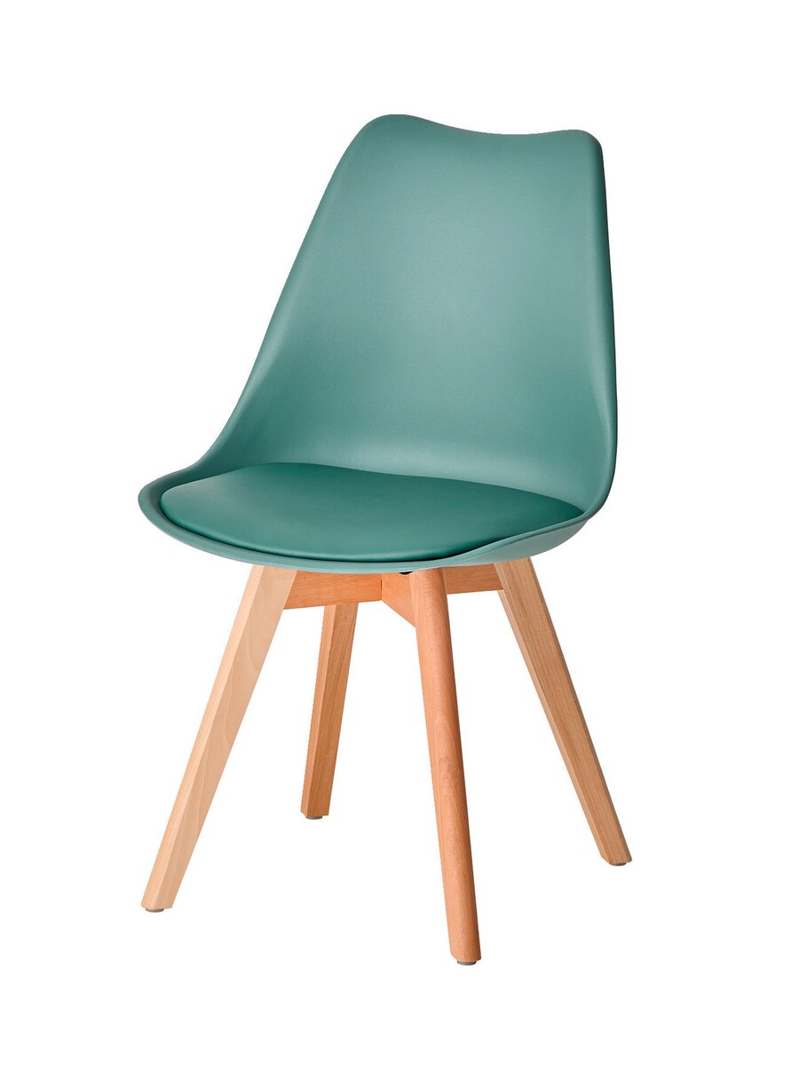 Detalj av sitteflate på Skrivebordsstol SCANDINAVE for barn i bøk og plast