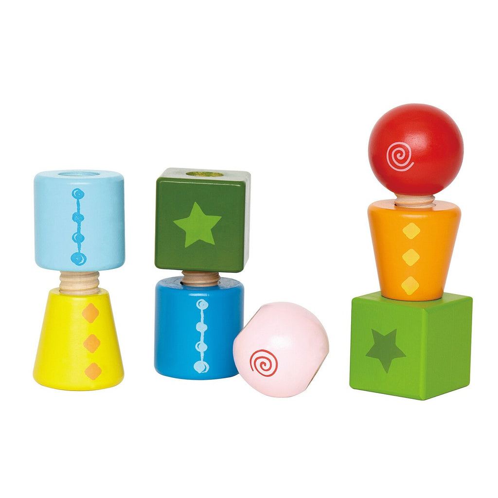 Skruklosser i tre 8 deler fra 24 mnd - Hape bakside