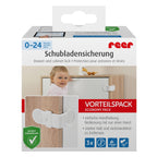 Skuffe- og skapsikring 3-pack uten boring, EN 16948 - Reer pakning