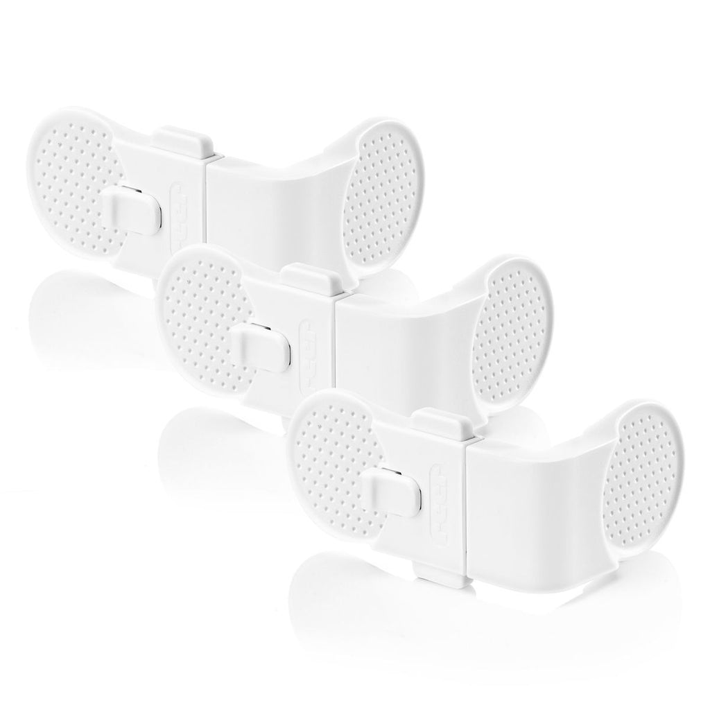 Skuffe- og skapsikring 3-pack uten boring, EN 16948 - Reer bakside