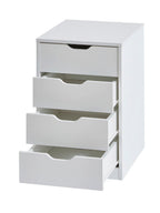 Skuffelement med 4 skuffer til barnerom 40x46x60 cm hvit - Vertbaudet bakside