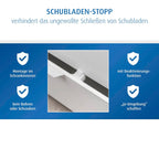 Skuffesikring 2-pack med klebemontering - Reer bruk i hjem