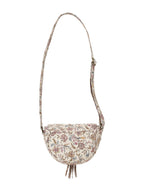 Skulderveske for jenter med blomstertrykk 22x16 cm bakside