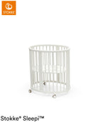Sleepi Mini v3 babyseng med hjul, 0-6 mnd, hvit forfra