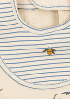 Detalj av Smekke 2-pakk Kubi/Stripe Blue i bomull Konges Sløjd