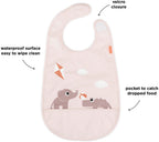 Smekke med borrelås Playground rosa OEKO-TEX detalj av lomme