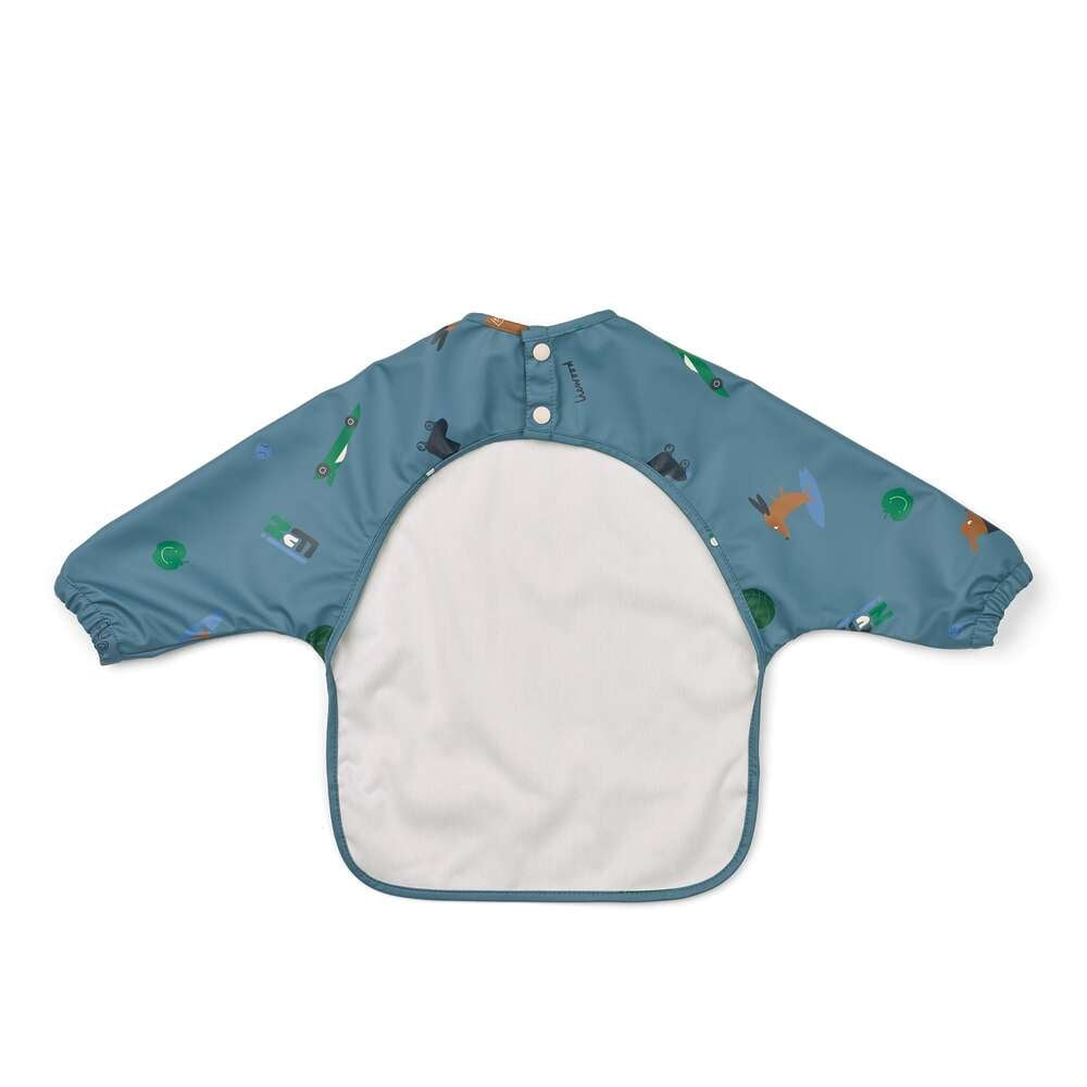 Smekke med ermer Fun Beach blue resirkulert polyester detalj av elastiske mansjetter