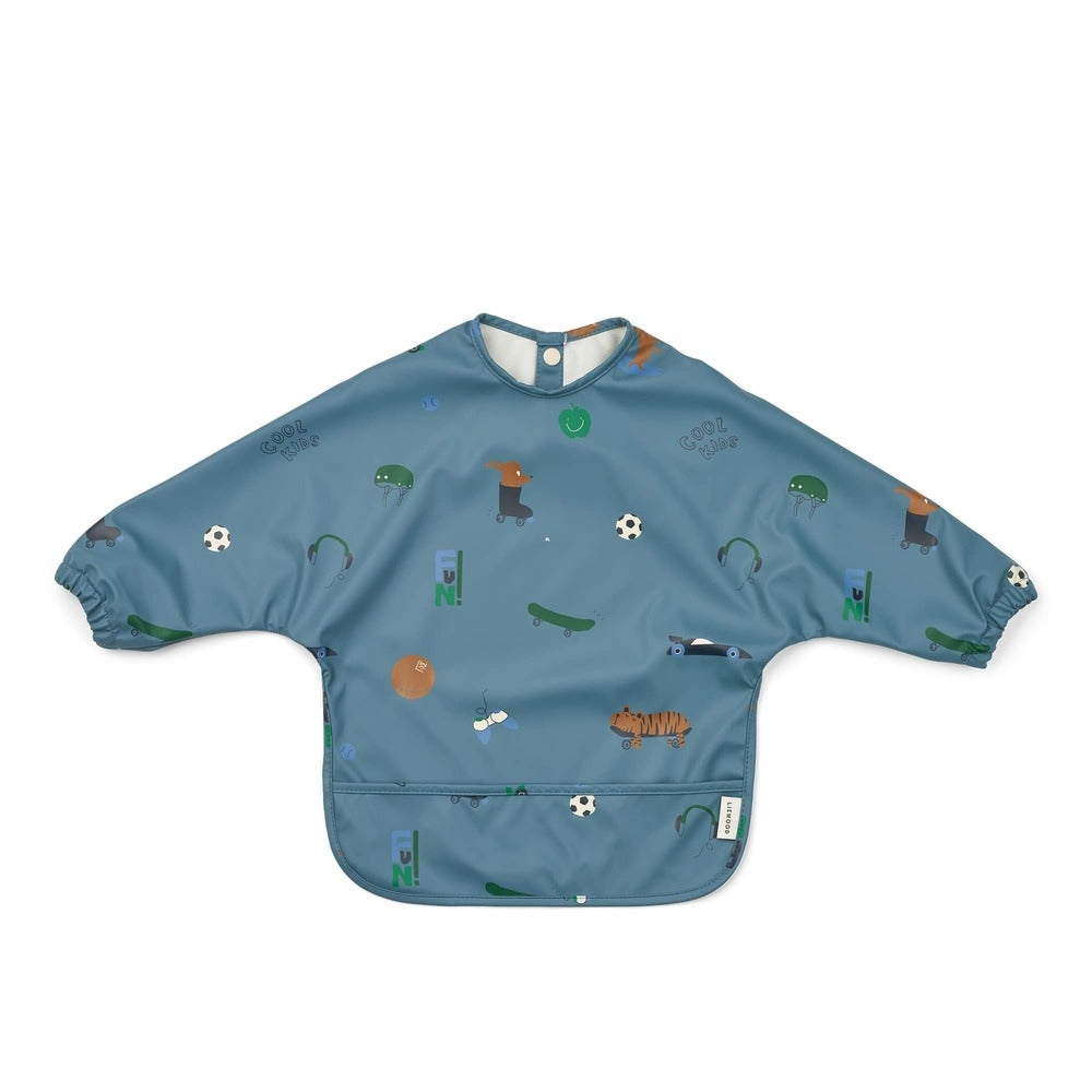 Smekke med ermer Fun Beach blue resirkulert polyester forside