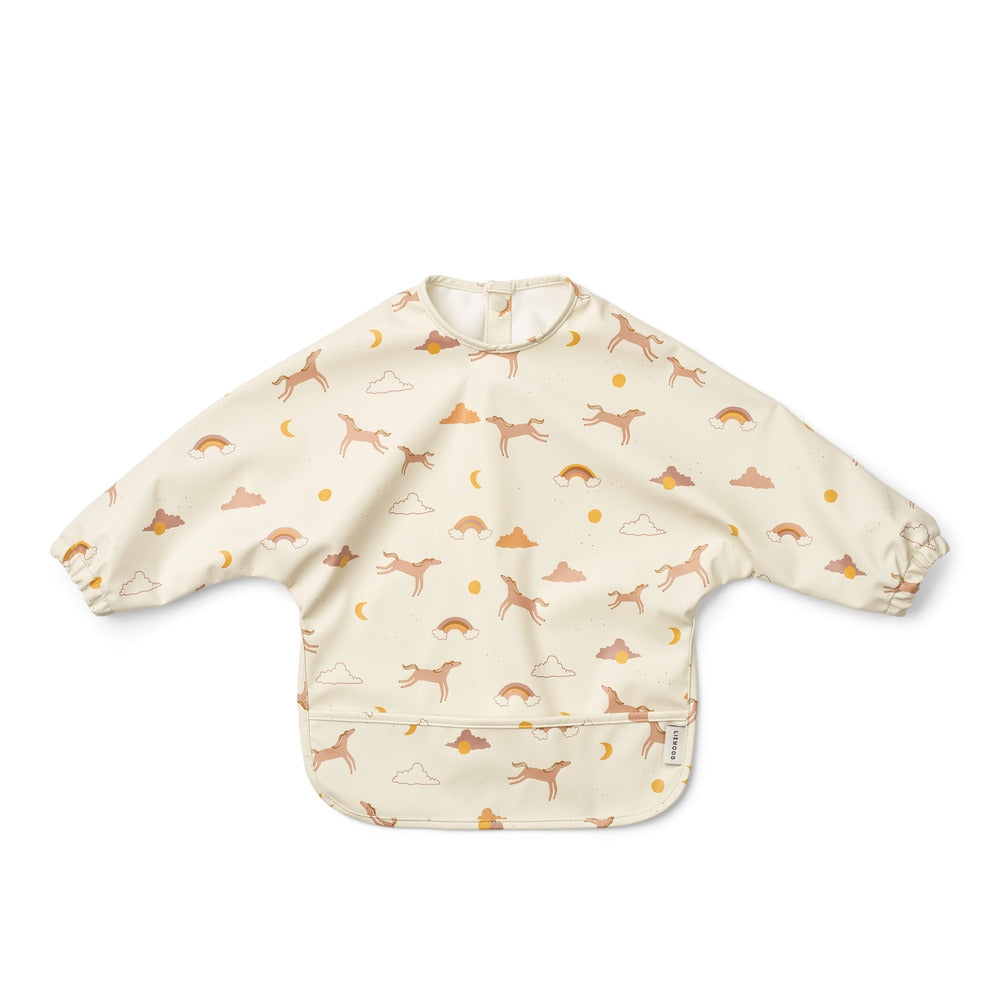 Smekke med ermer resirkulert polyester Oeko-Tex Dream/Ecru forfra