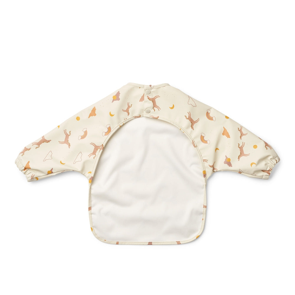 Smekke med ermer resirkulert polyester Oeko-Tex Dream/Ecru bakside
