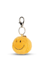 Smiley nøkkelring ECO Fuzzy gul 5,5 cm bakside
