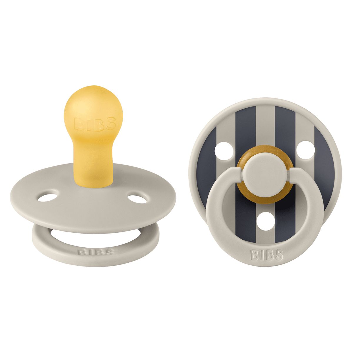 Smokk Studio Colour 2-pakning naturgummi 0-6 mnd - Bibs forfra