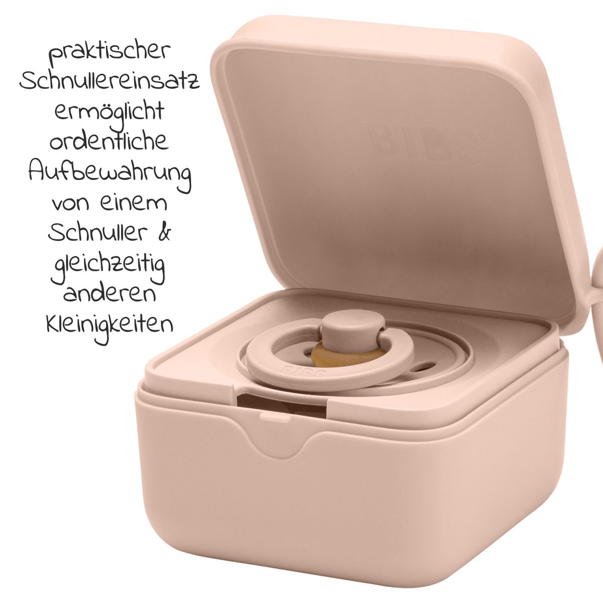Smokkeboks i silikon for 3 smokker, Blush - detalj av silikonbånd