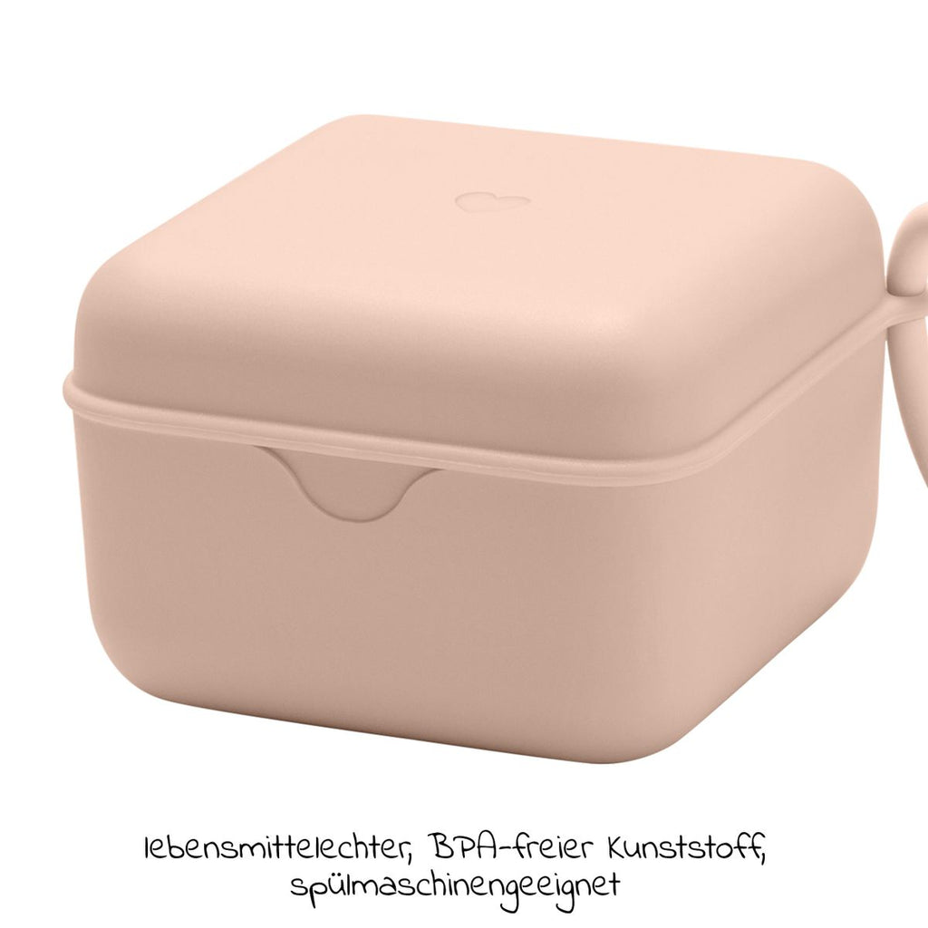 Smokkeboks i silikon for 3 smokker, Blush - Bibs