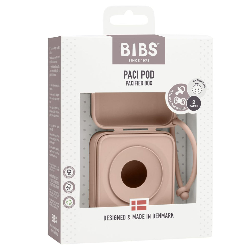 Smokkeboks i silikon for 3 smokker, Blush - Bibs
