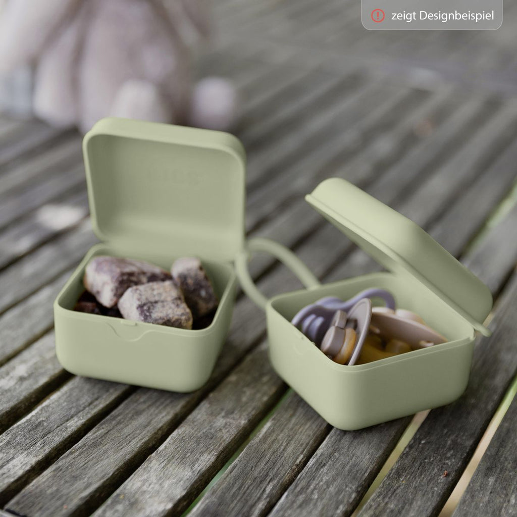 Smokkeboks i silikon for 3 smokker, Blush - Bibs