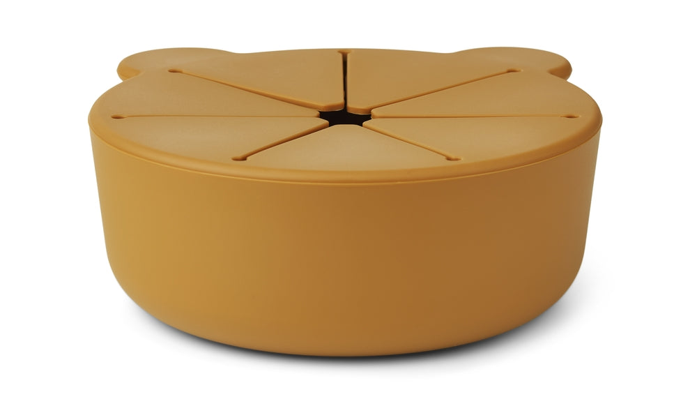 Snackbeger 2-pack silikon golden caramel oat mix - Liewood detalj av dyreører