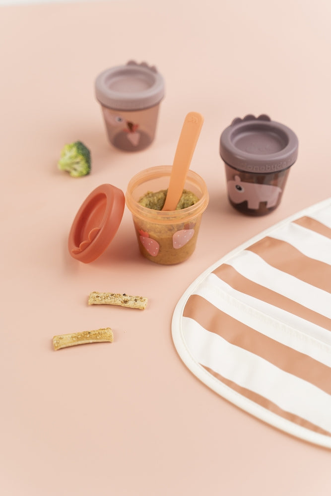 Snackbokser 3-delers sett Ozzo rosa detalj av skrukork