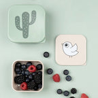 Snackbokssett 3 deler med dyremotiv, BPA-fri stablet sett