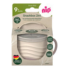 Snackbolle 2-i-1 for drikke og snacks, biobasert - nip