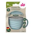 Montert Snackbolle 2-i-1 for drikke og snacks, biobasert med lokk