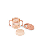 Snackkopp med silikonlokk Enyo Peach bakside