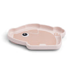Snacktallerk silikon Stick&Stay Pigee Pink med sugekopp bakside
