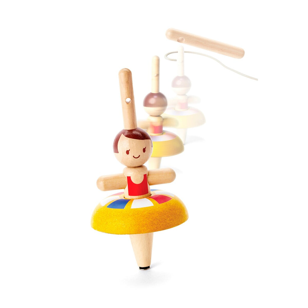 Snurrebass ballerina i gummibaumtre 9,8 cm forfra