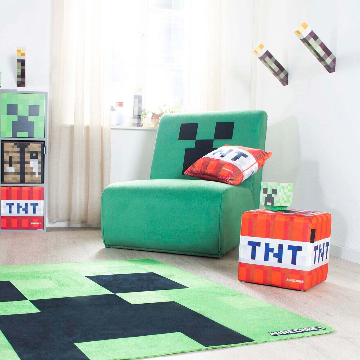Montert Snurrestol Creeper MINECRAFT med 360° dreifunksjon
