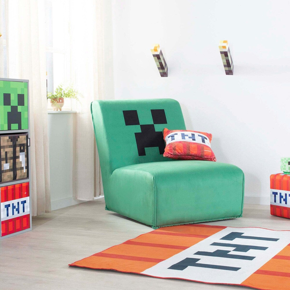 Snurrestol Creeper MINECRAFT med 360° dreifunksjon sideprofil