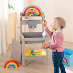 Nærbilde av Play-Doh verktøy på Søkekjøkken i massivtre FSC fra 3 år 100x65x35 cm