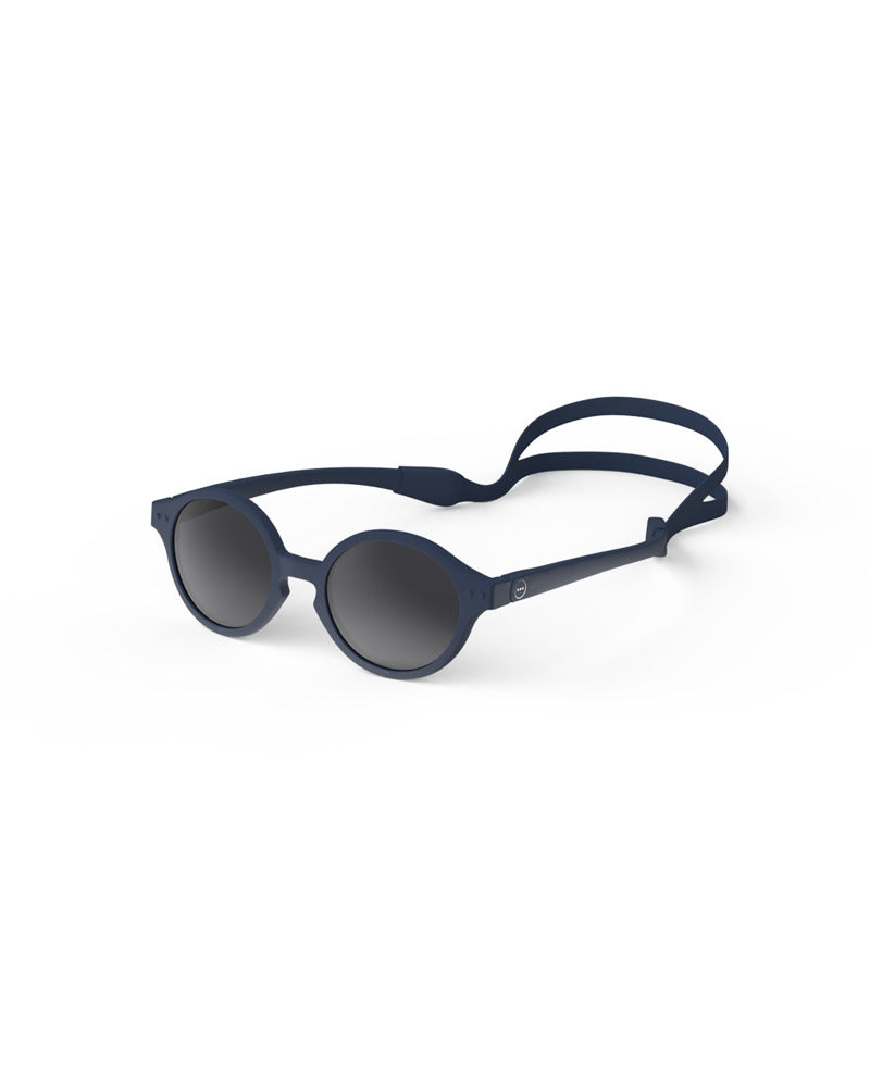 Solbriller baby 0-9 mnd polarisert UV 400 denim blue bakside