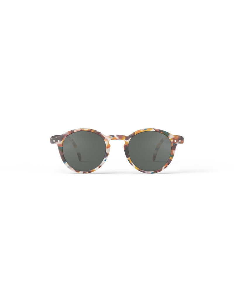 Solbriller junior 5-10 år UV-beskyttelse kat. 3 blue tortoise forfra