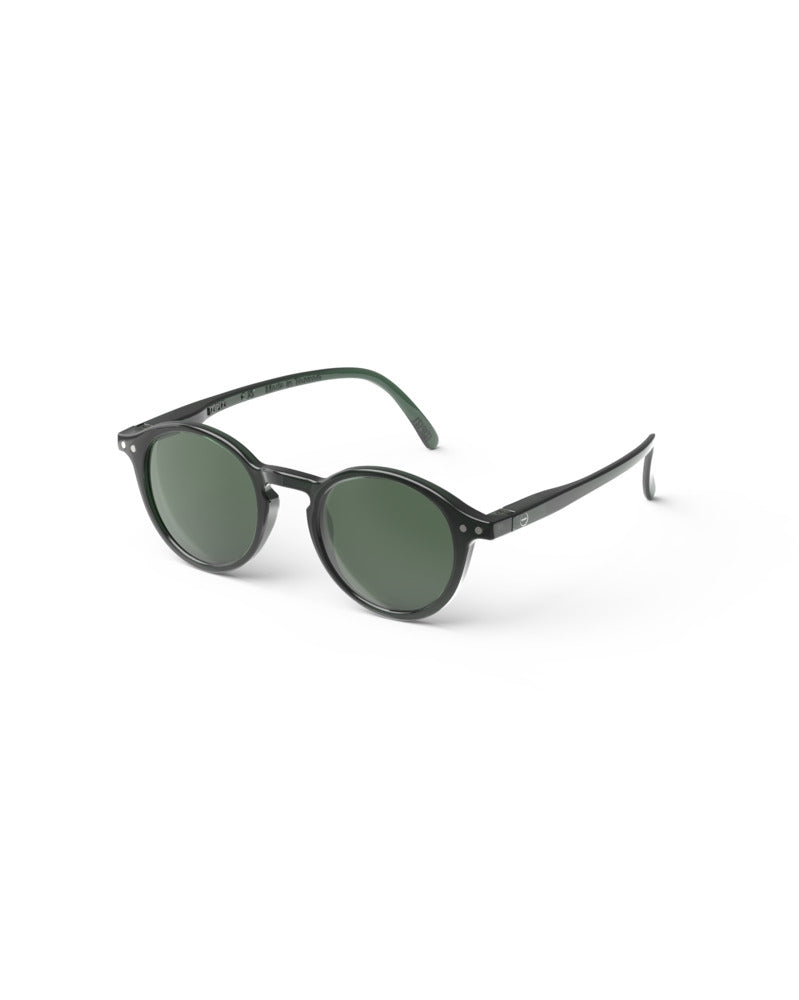 Solbriller Junior Sun #D Bakelite Green baksiden med fleksible stenger
