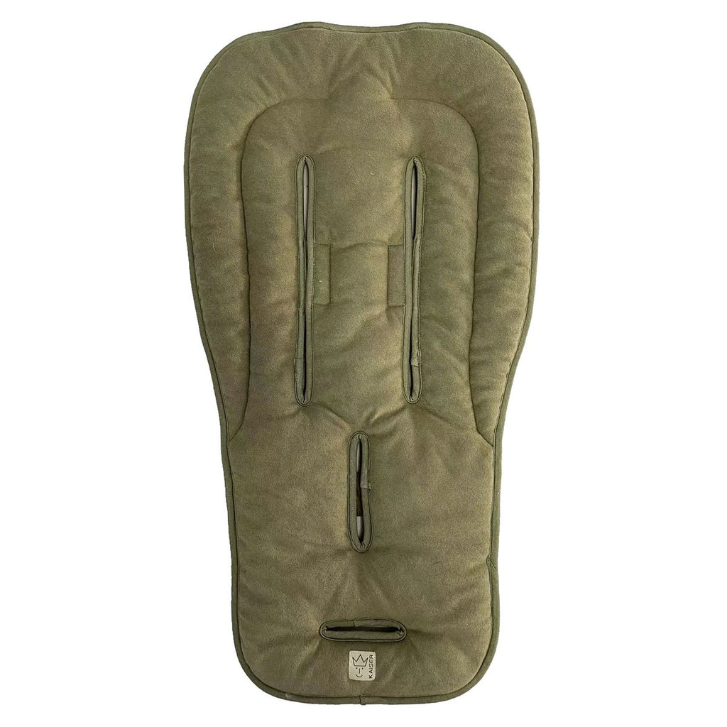 Sommerinnlegg i frotté til barnevogn Olive Green - Kaiser forfra