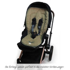 Montert Sommerinnlegg i frotté til barnevogn Olive Green - Kaiser i barnevogn