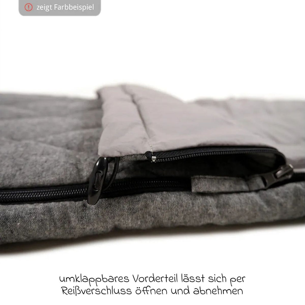 Montert Sommervognpose Nikko i bomull, 89 x 40 cm, Navy Melange i barnevogn