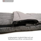 Montert Sommervognpose Nikko i bomull, 89 x 40 cm, Navy Melange i barnevogn