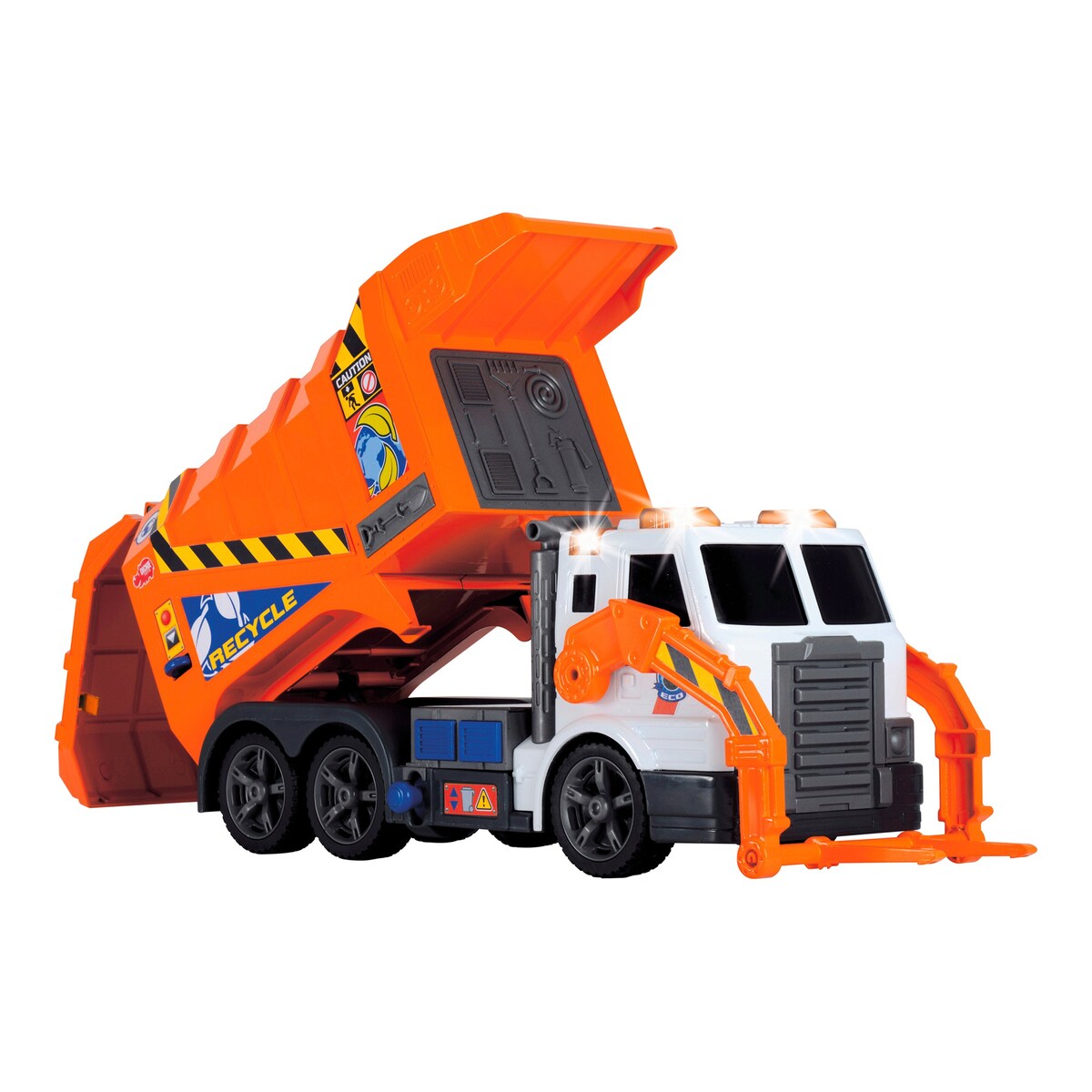 Søppelbil Garbage Truck med lyd og lys 46 cm tømmefunksjon