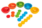 Sorterings- og tellespill i tre fra 18 mnd - PlanToys bakside