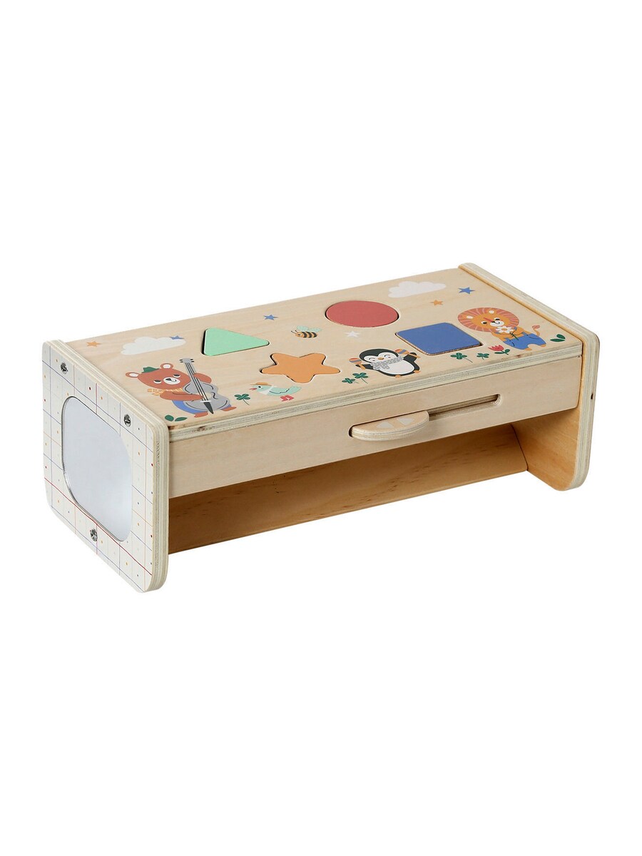 Sorteringsboks HAPPY ANIMALS i tre FSC detalj av former