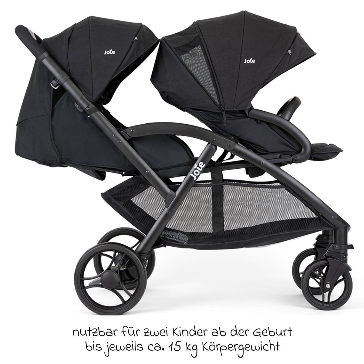 Søskenvogn Evalite Duo 10 kg bakside