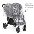 Detalj av hjul på Søskenvogn Evalite Duo 10 kg