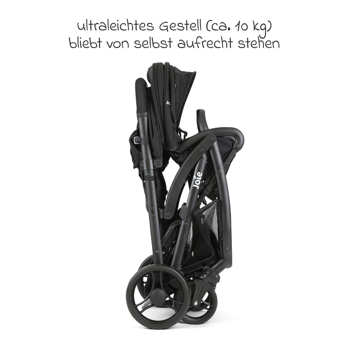 Søskenvogn Evalite Duo 10 kg med regntrekk montert