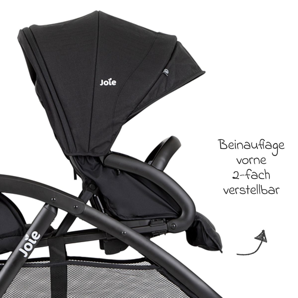 Søskenvogn Evalite Duo 10 kg med solskjerm