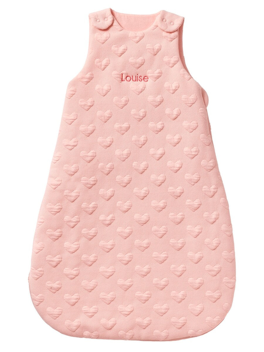 Detalj av stoff og mønster på sovepose baby jacquard jersey TOG 2,5 Øko-Tex