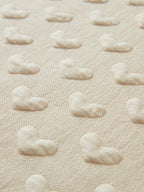 Detalj av Sovepose baby sommer JACQUARD jersey TOG 1 med jacquard-hjerter