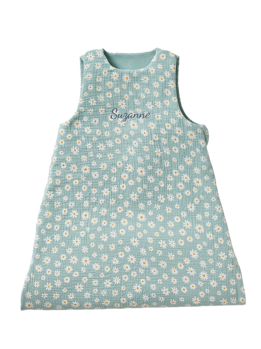 Montert sovepose baby sommer musselin blomstermotiv TOG 1