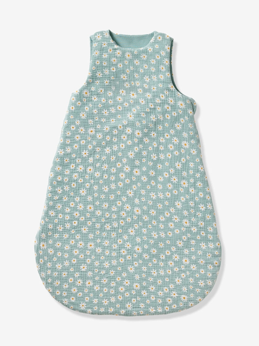 Sovepose baby sommer musselin blomstermotiv TOG 1 med glidelås
