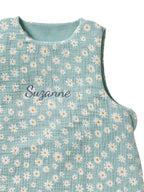 Sovepose baby sommer musselin blomstermotiv TOG 1 sammenfoldet